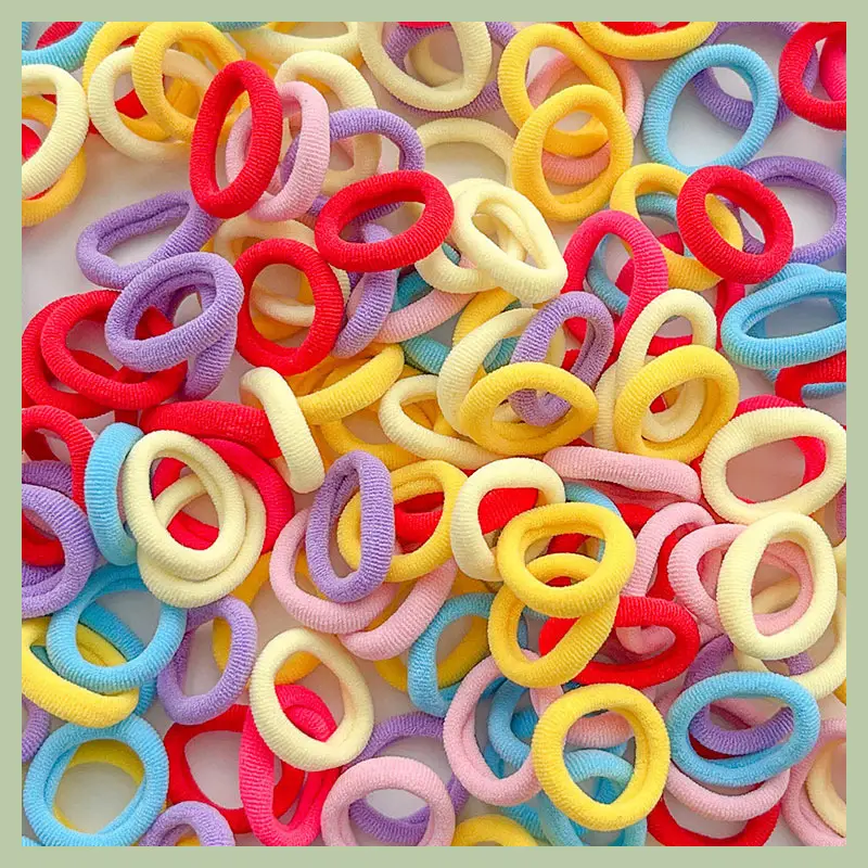 Children's Colorful Rubber Hair Bands for Girls - Image 2