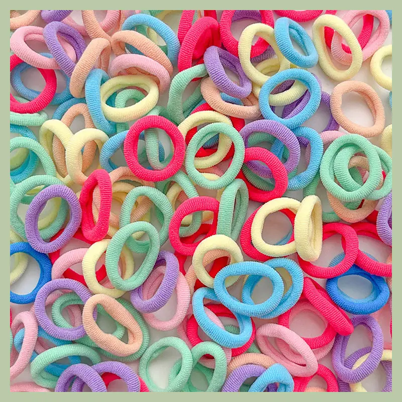 Children's Colorful Rubber Hair Bands for Girls - Image 3