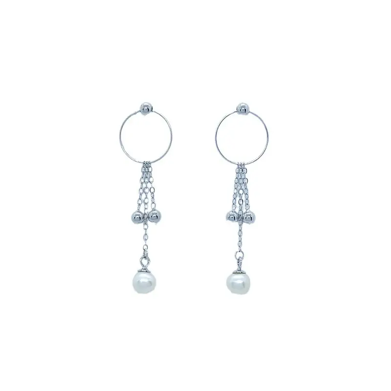 S925 Silver Pearl Tassel Earrings for Women - Image 6