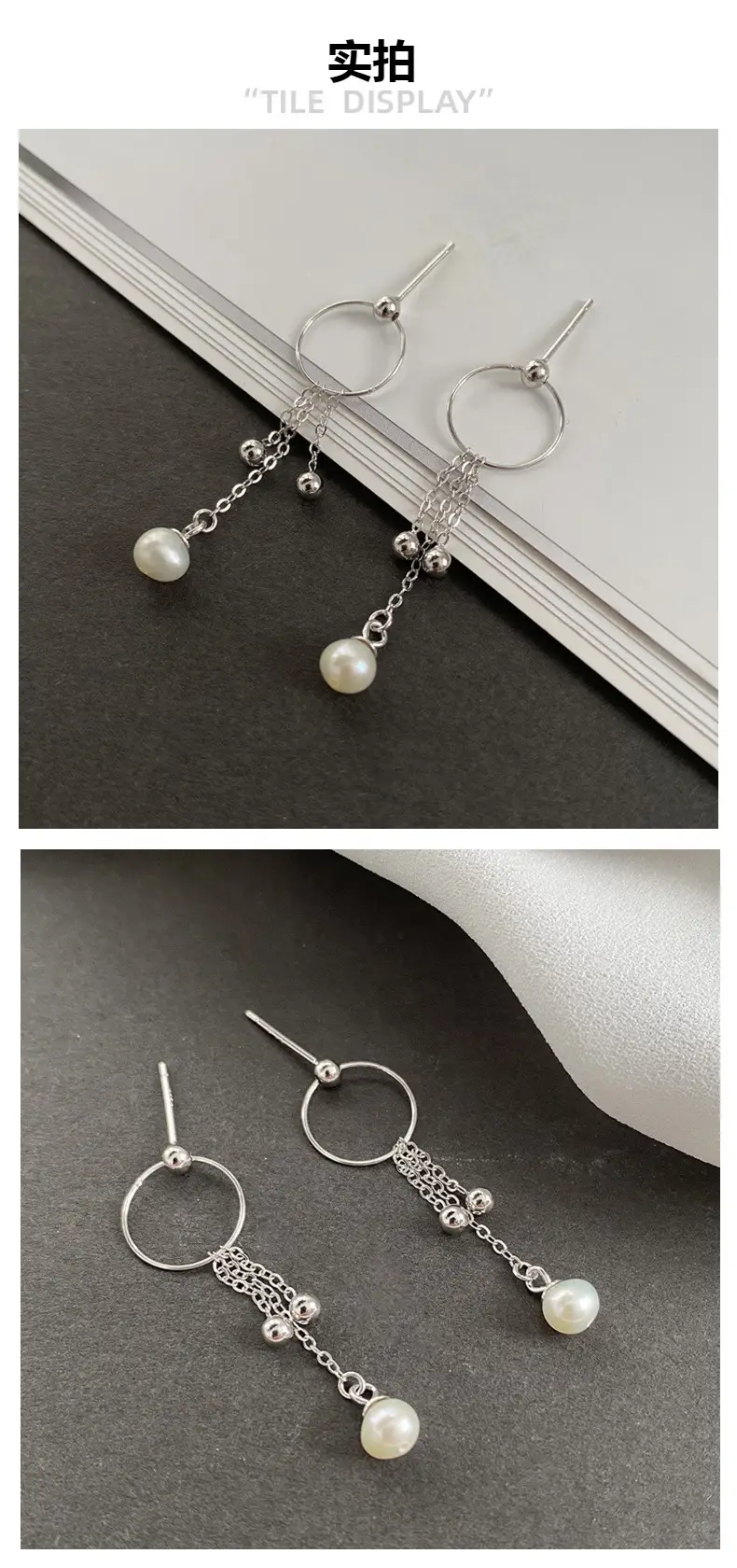 S925 Silver Pearl Tassel Earrings for Women — feature 3