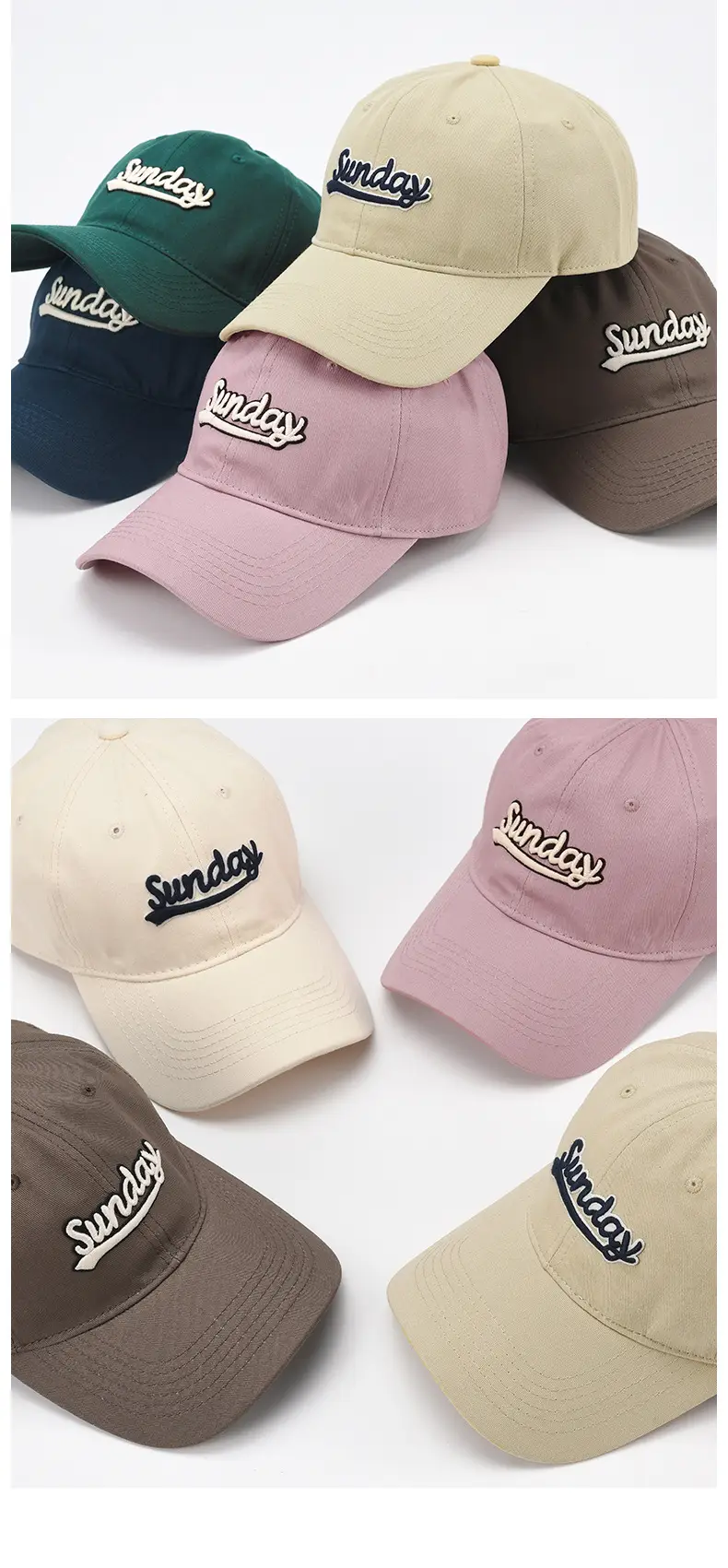 Men Light Curry Baseball Cap with "Sundays" Embroidery — feature 14