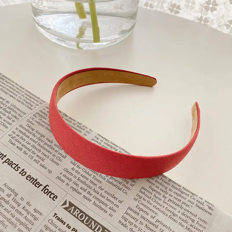 Autumn Winter Red Velvet Bow Headband for Women - Image 15