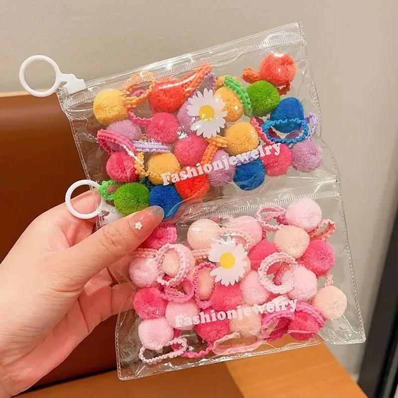 Candy Color Hair Balls & Bands Set for Girls - Image 8