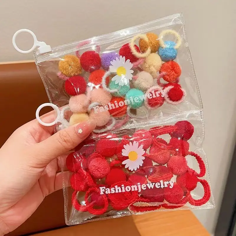Candy Color Hair Balls & Bands Set for Girls - Image 10