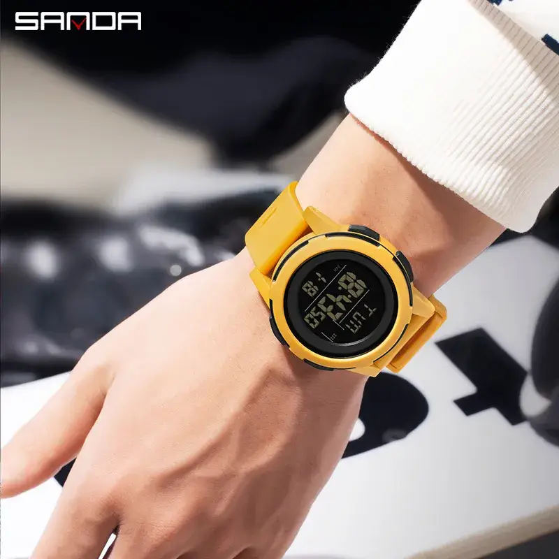 Sanda Digital Watch White 21:59 Display - Image 23