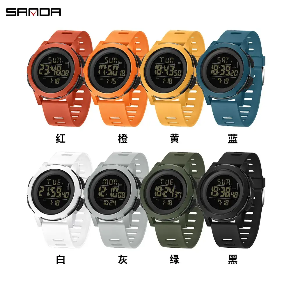 Sanda Digital Watch White 21:59 Display - Image 24