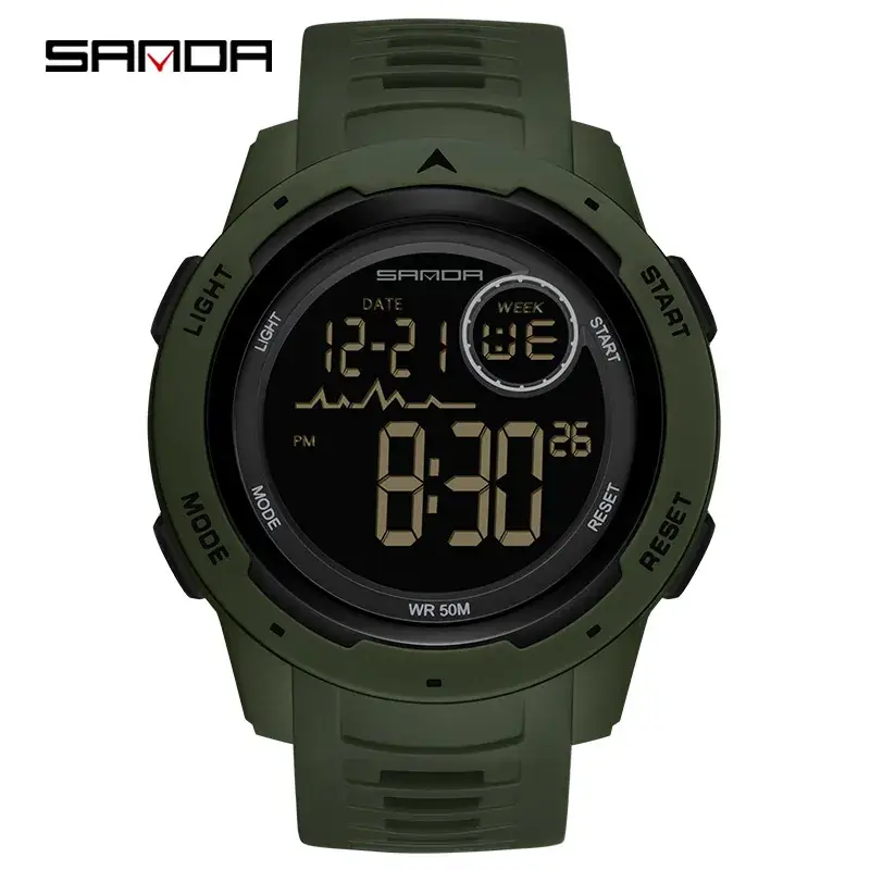 Sanda Digital Watch White 21:59 Display - Image 11