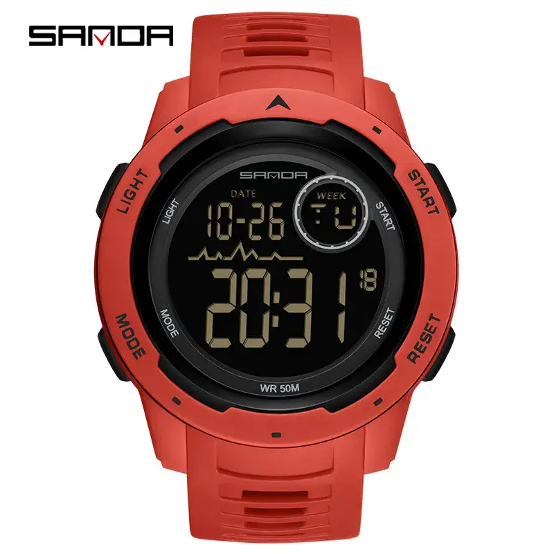 Sanda Digital Watch White 21:59 Display - Image 12