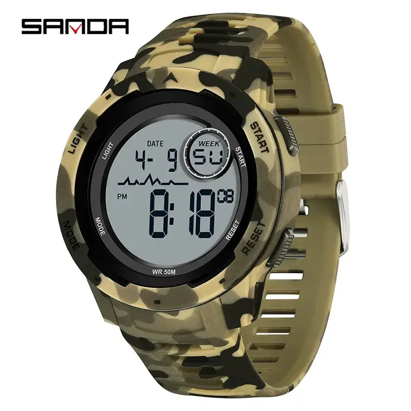 Sanda Digital Watch White 21:59 Display - Image 16