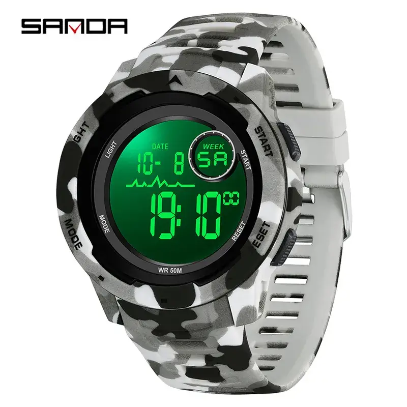Sanda Digital Watch White 21:59 Display - Image 18
