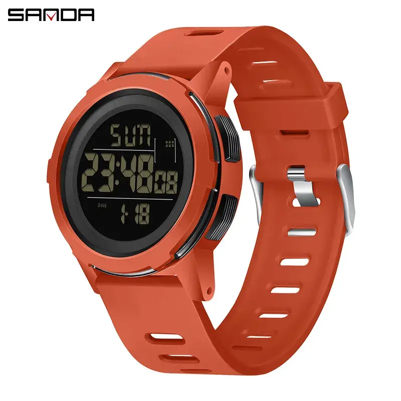 Sanda Digital Watch White 21:59 Display - Image 5