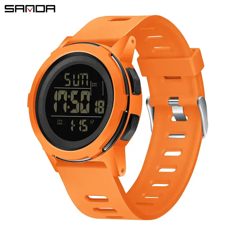 Sanda Digital Watch White 21:59 Display - Image 7