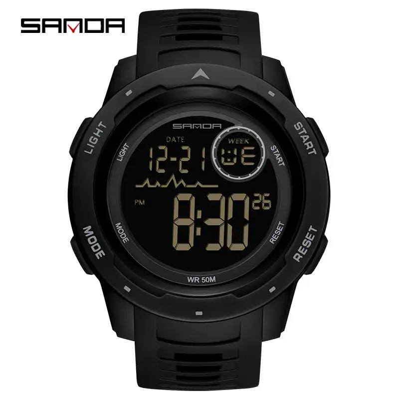 Sanda Digital Watch White 21:59 Display - Image 9