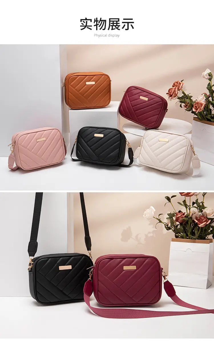 Red Quilted Embroidered Crossbody Bag for Women — feature 14