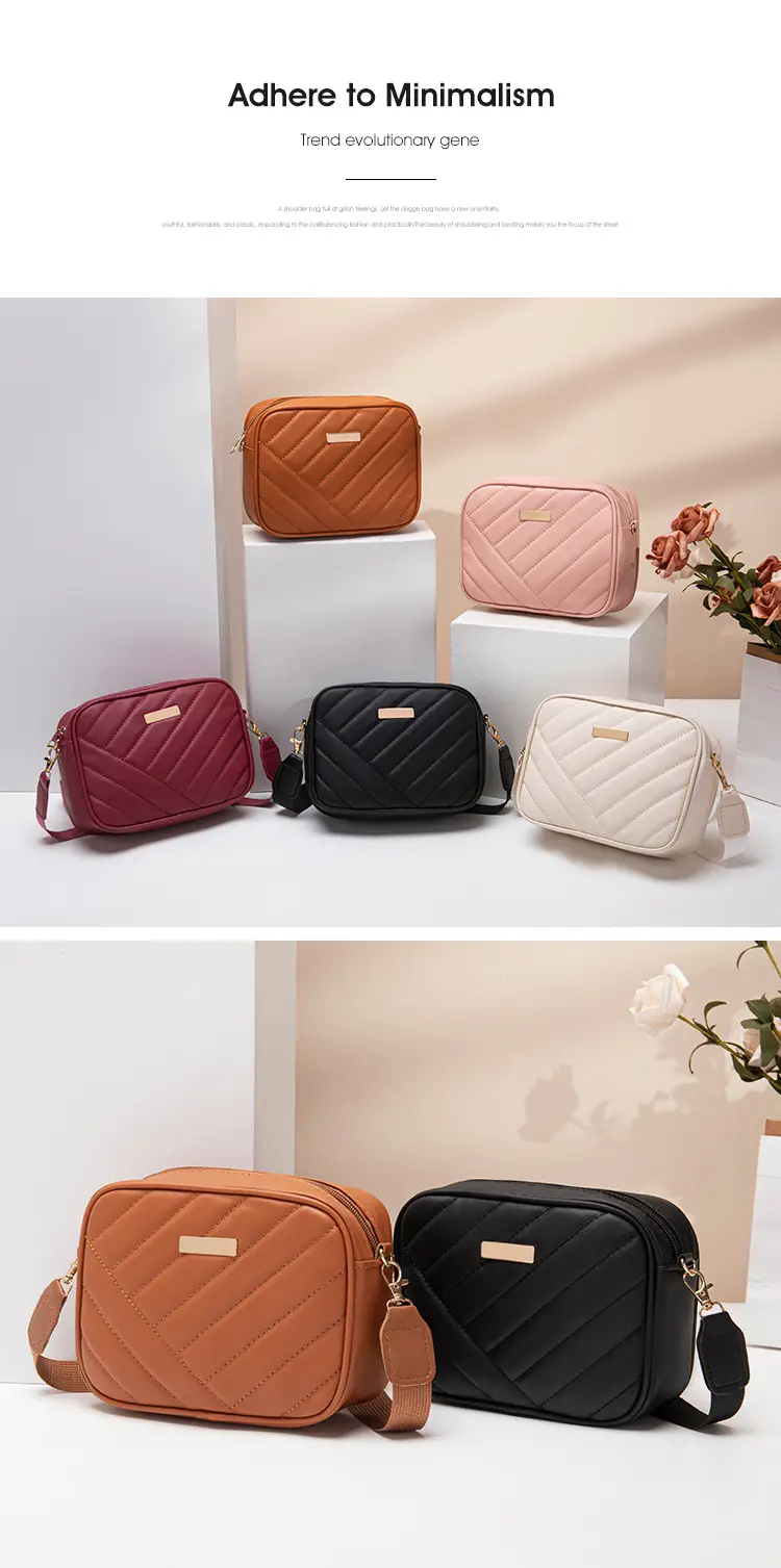 Red Quilted Embroidered Crossbody Bag for Women — feature 2