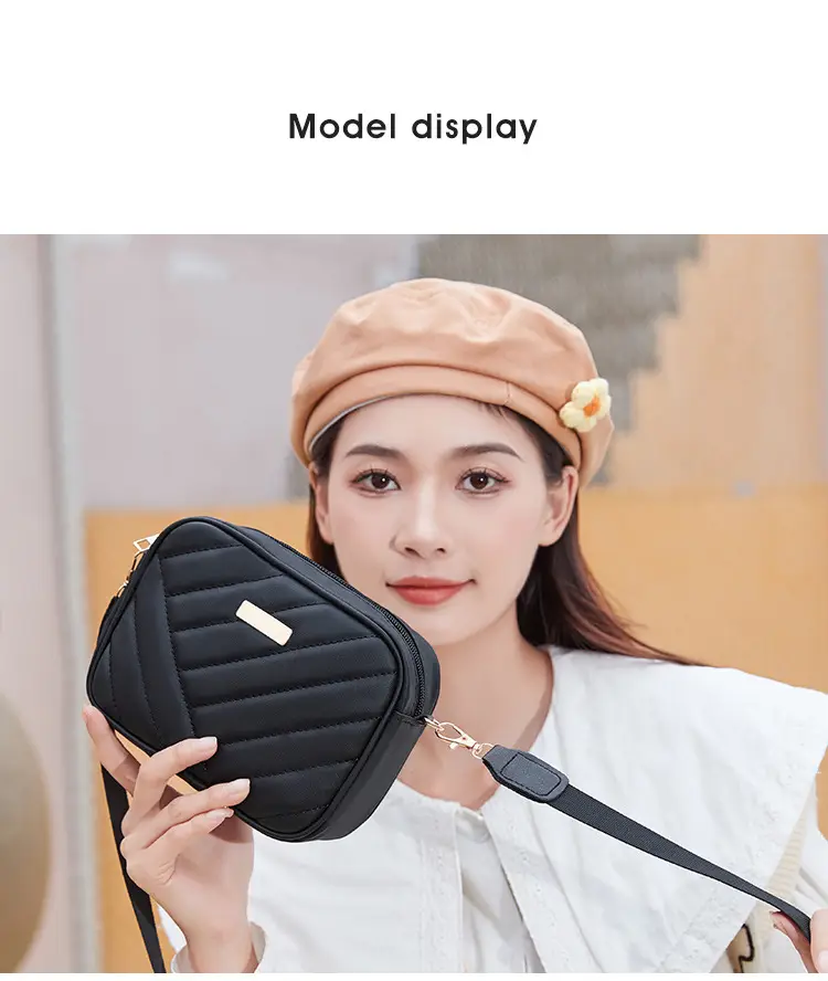 Red Quilted Embroidered Crossbody Bag for Women — feature 5
