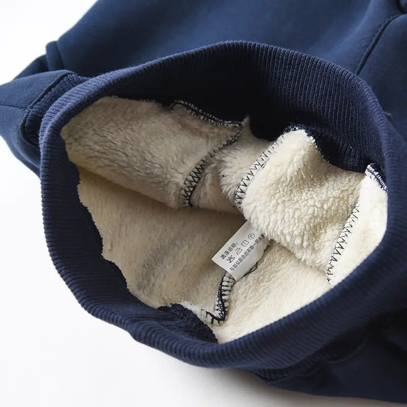 Navy Blue Chubby School Pants for Kids Winter - Image 6