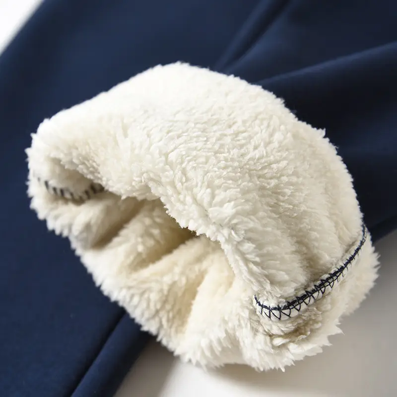 Navy Blue Chubby School Pants for Kids Winter - Image 8