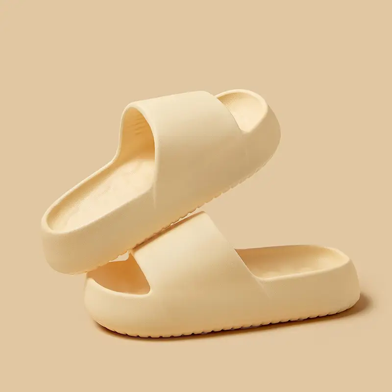 Slip-on slippers men's summer indoor home home Bath soft bottom high-grade couple thick bottom slippers Women's