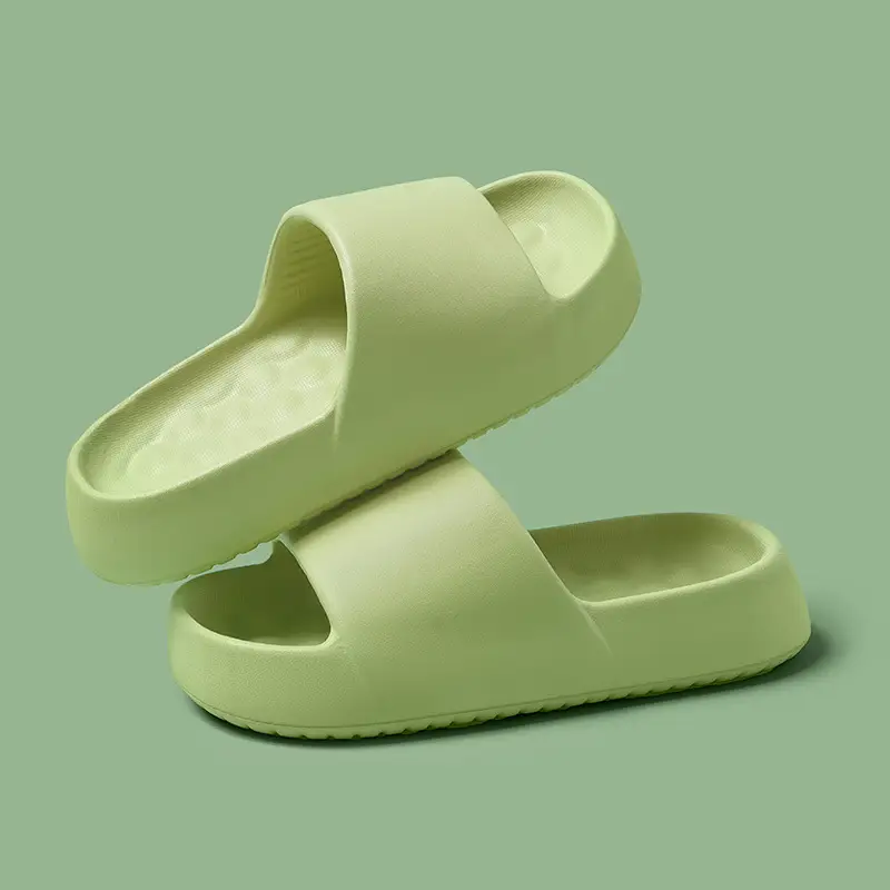 Slip-on slippers men's summer indoor home home Bath soft bottom high-grade couple thick bottom slippers Women's