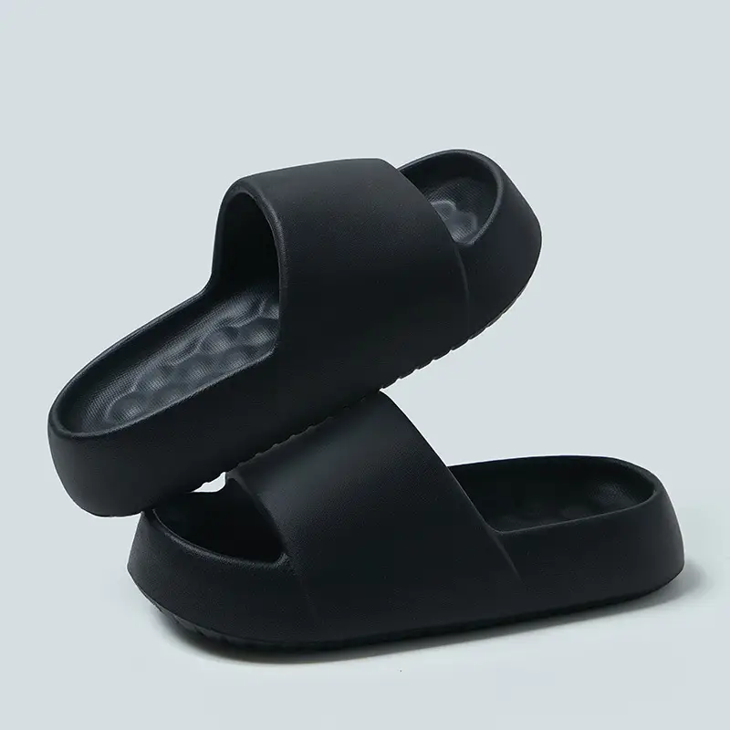Slip-on slippers men's summer indoor home home Bath soft bottom high-grade couple thick bottom slippers Women's
