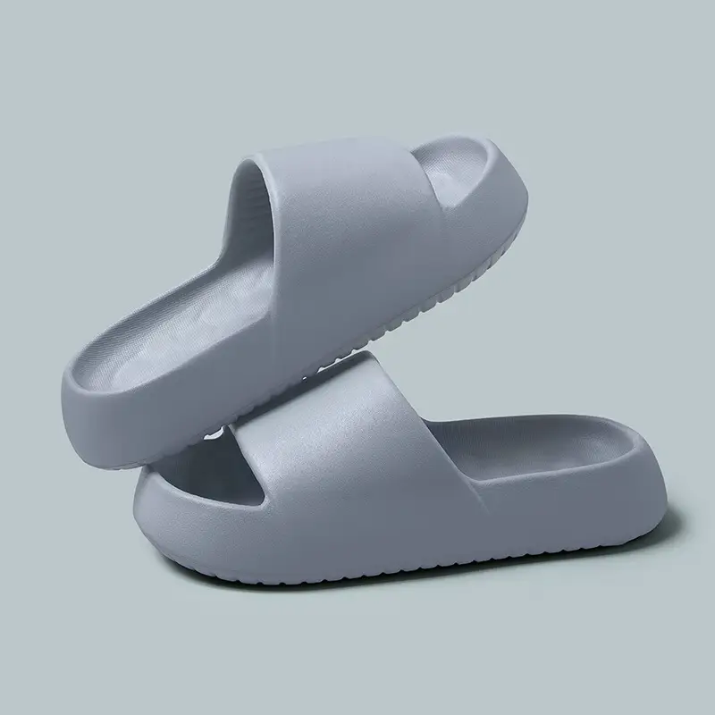 Slip-on slippers men's summer indoor home home Bath soft bottom high-grade couple thick bottom slippers Women's