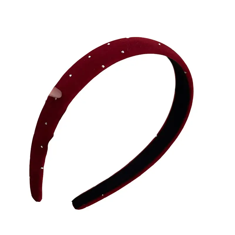 Black Velvet Starry Wide Headband for Women - Image 7