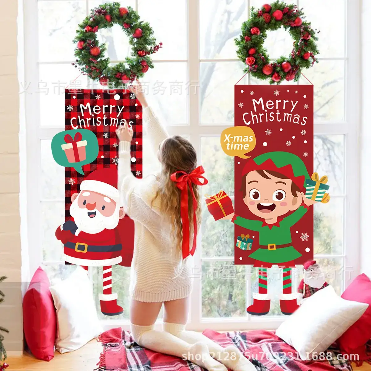 Christmas Cartoon Doll Hanging Decor 141cm — feature 4