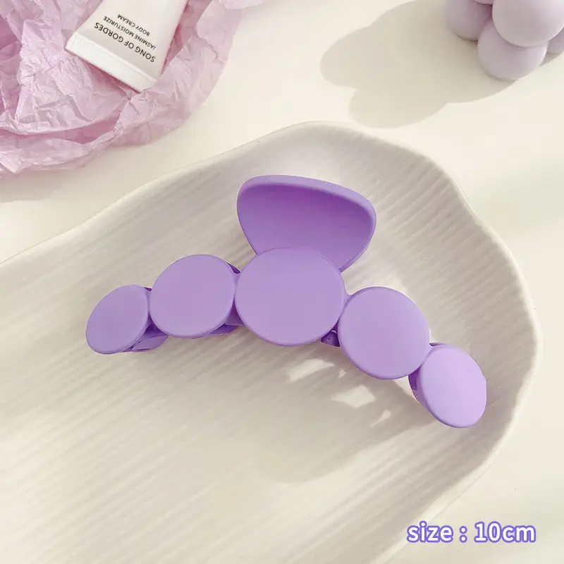 Simple Frosted Periwinkle Hair Clip Small Women 9cm