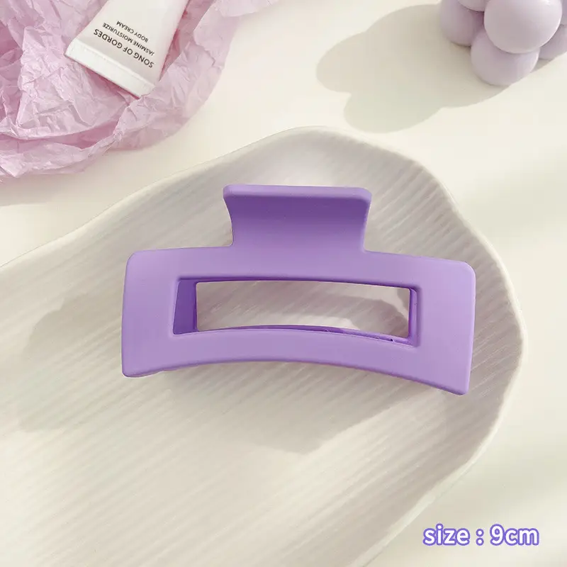 Simple Frosted Periwinkle Hair Clip Small Women 9cm