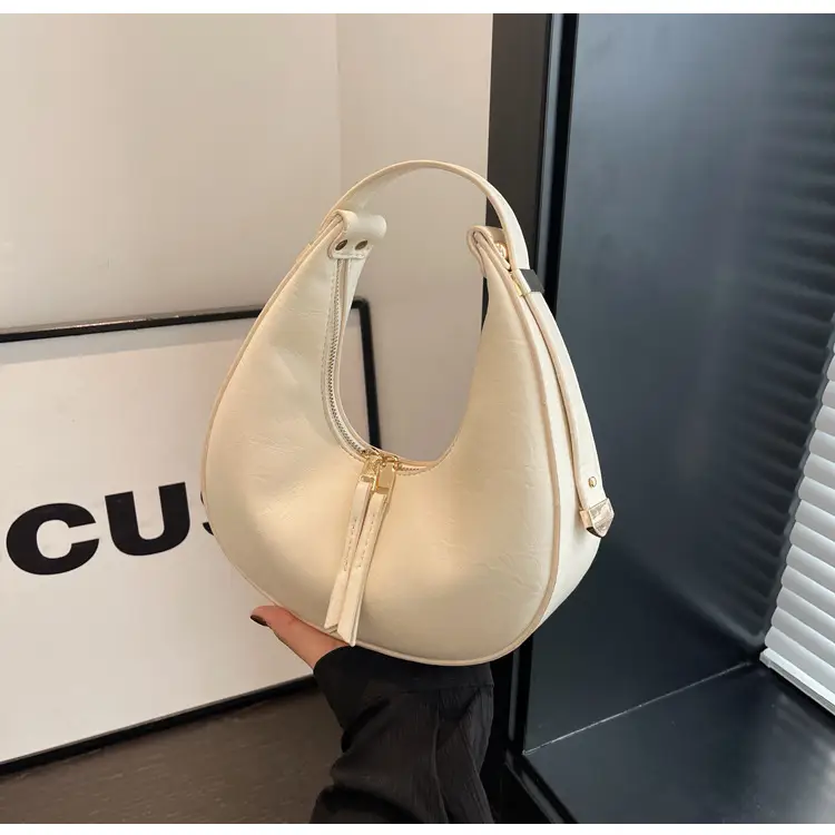 Retro Crescent Shoulder Bag for Women Brown 2026 — feature 16