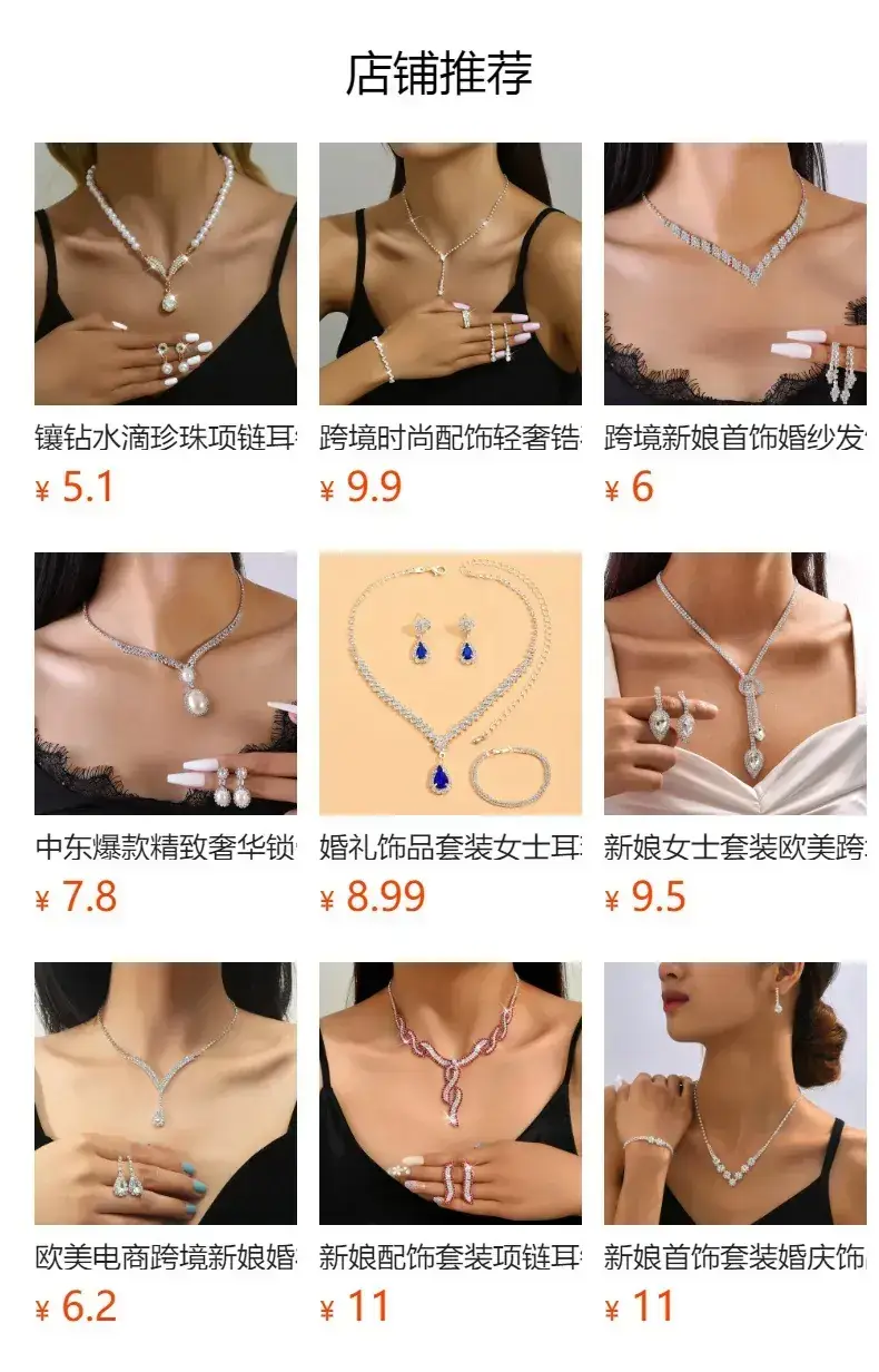 High-End Bridal Zircon Necklace & Earrings Set — feature 1