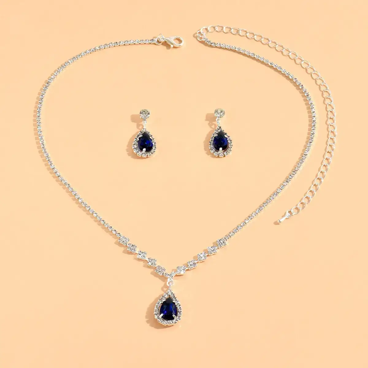 High-End Bridal Zircon Necklace & Earrings Set — feature 15