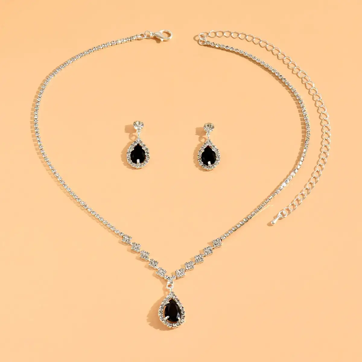 High-End Bridal Zircon Necklace & Earrings Set — feature 5