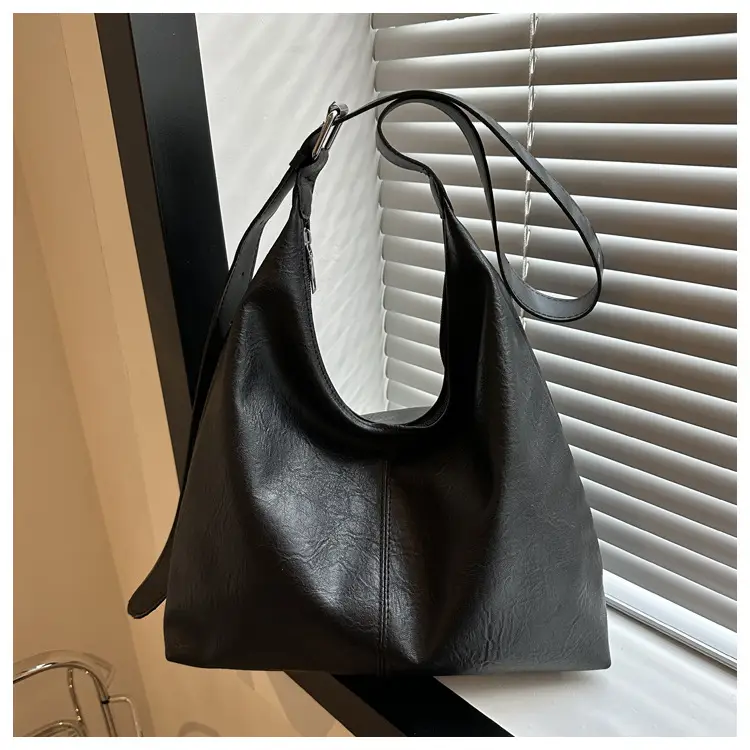 Brown Leather Retro Tote Bag 2023 Winter - Image 8
