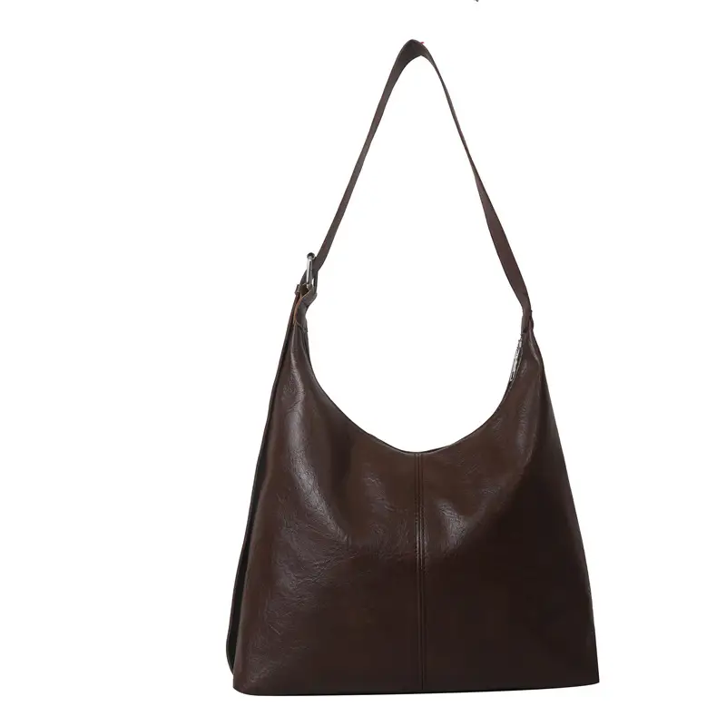 Brown Leather Retro Tote Bag 2023 Winter - Image 4