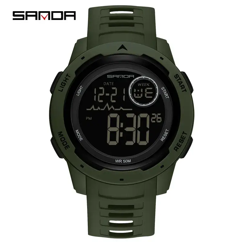 Sanda Black Digital Multi-Function Watch for Men Women - Image 11
