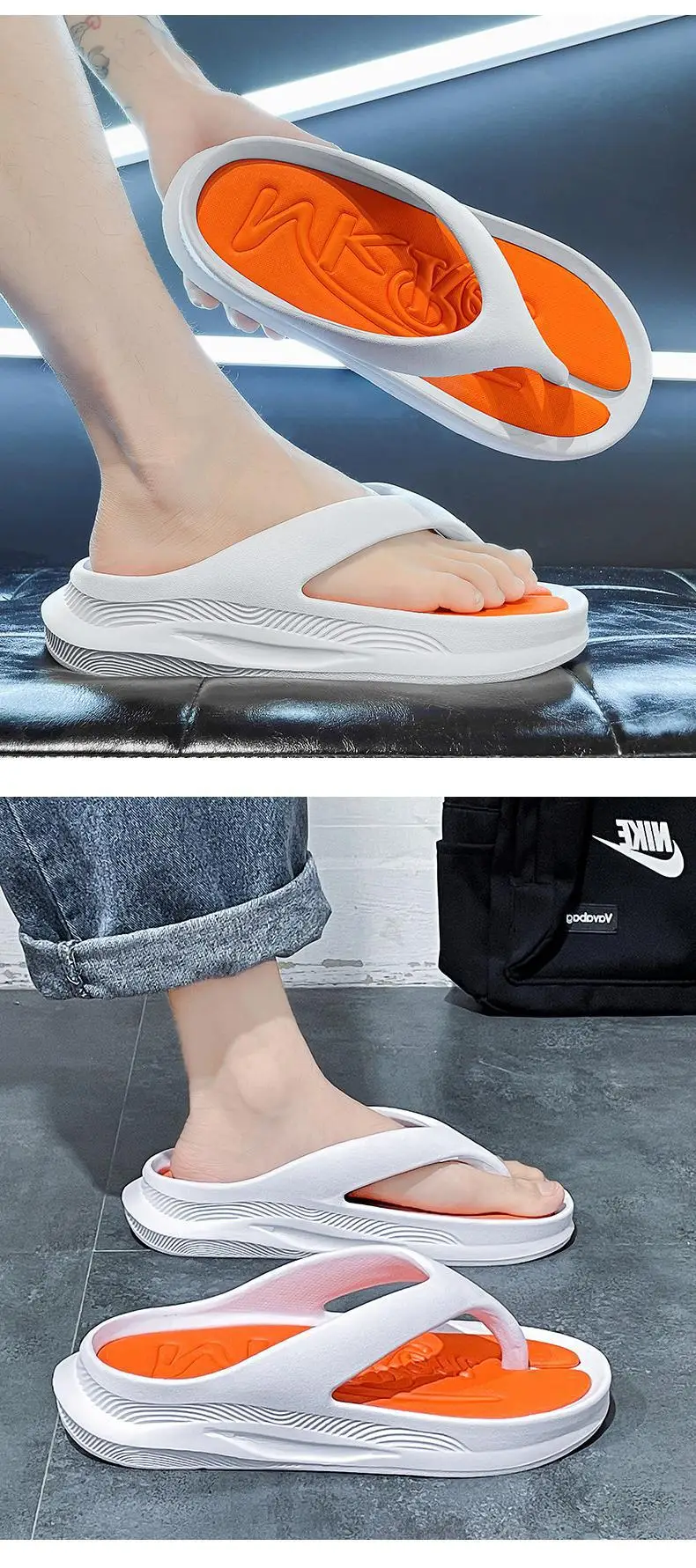 Fujian manufacturers flip flops men's summer outdoor wear wear-resistant beach slippers men's flip-flops sports break — feature 1