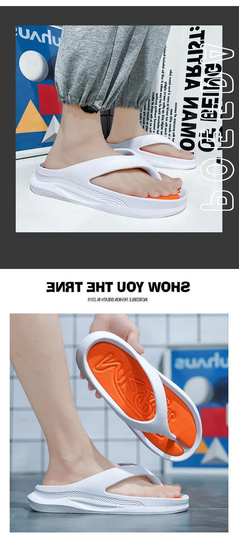 Fujian manufacturers flip flops men's summer outdoor wear wear-resistant beach slippers men's flip-flops sports break — feature 2
