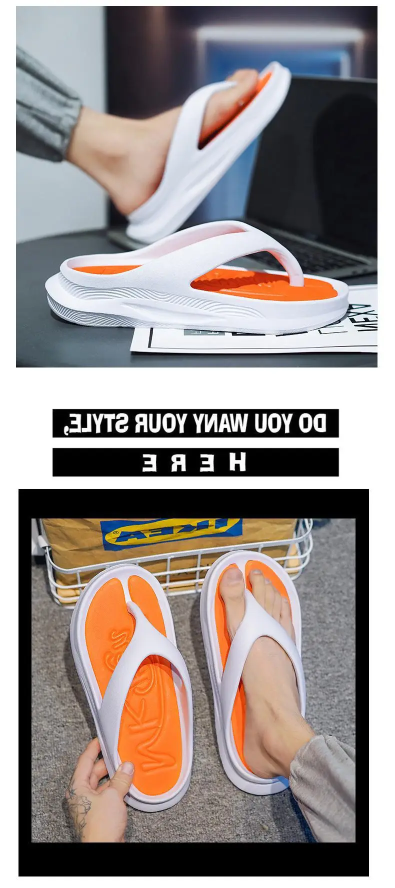 Fujian manufacturers flip flops men's summer outdoor wear wear-resistant beach slippers men's flip-flops sports break — feature 3