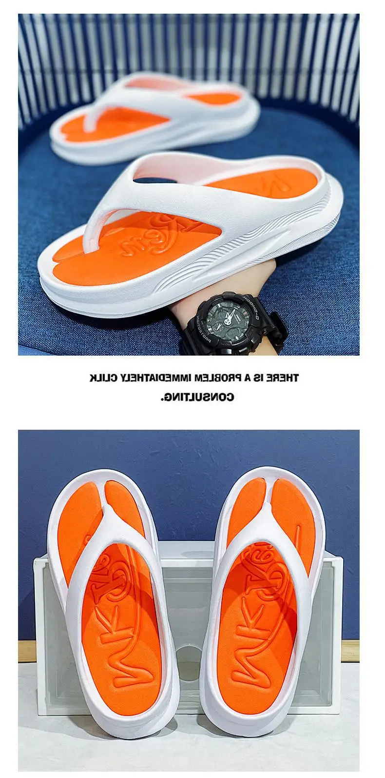 Fujian manufacturers flip flops men's summer outdoor wear wear-resistant beach slippers men's flip-flops sports break — feature 4