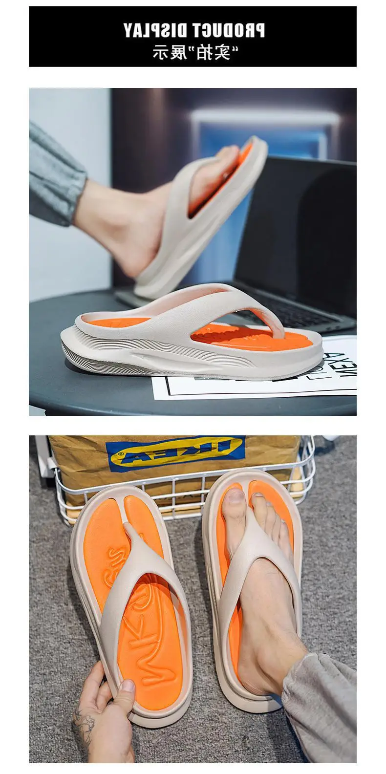 Fujian manufacturers flip flops men's summer outdoor wear wear-resistant beach slippers men's flip-flops sports break — feature 7