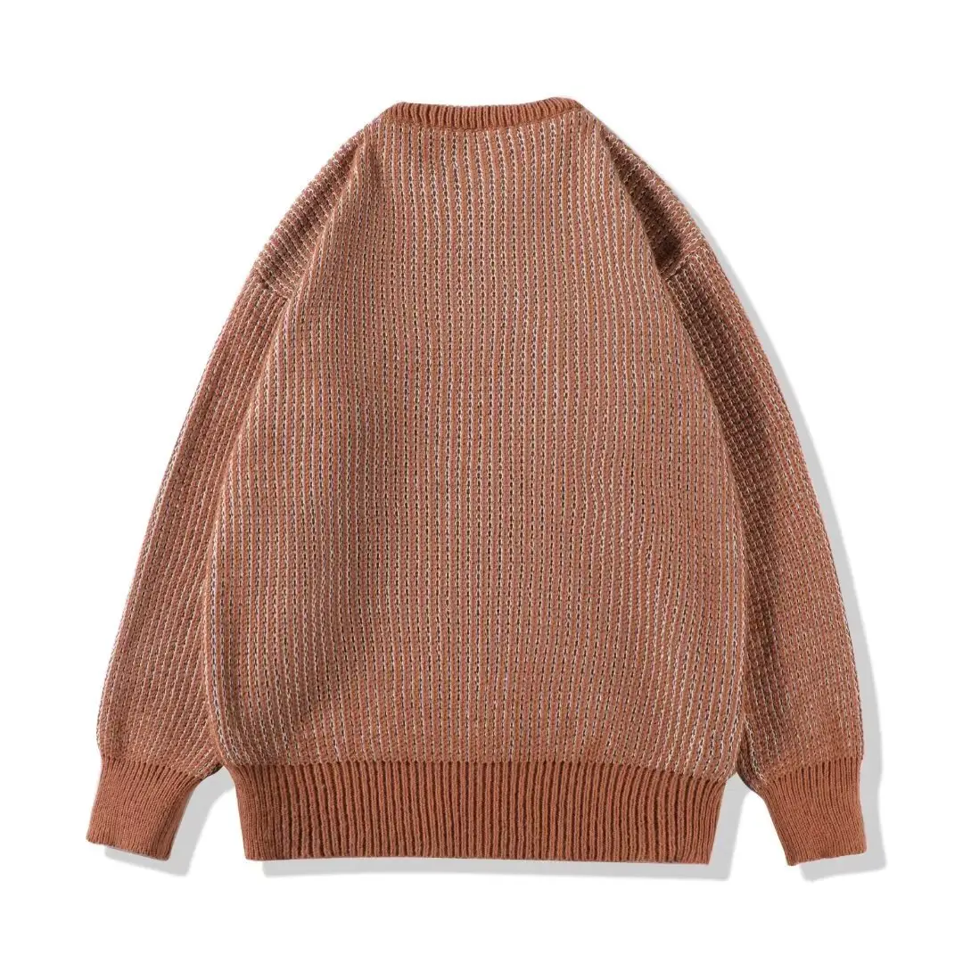 Men Striped Knitted Crewneck Sweater Winter Warm — feature 20