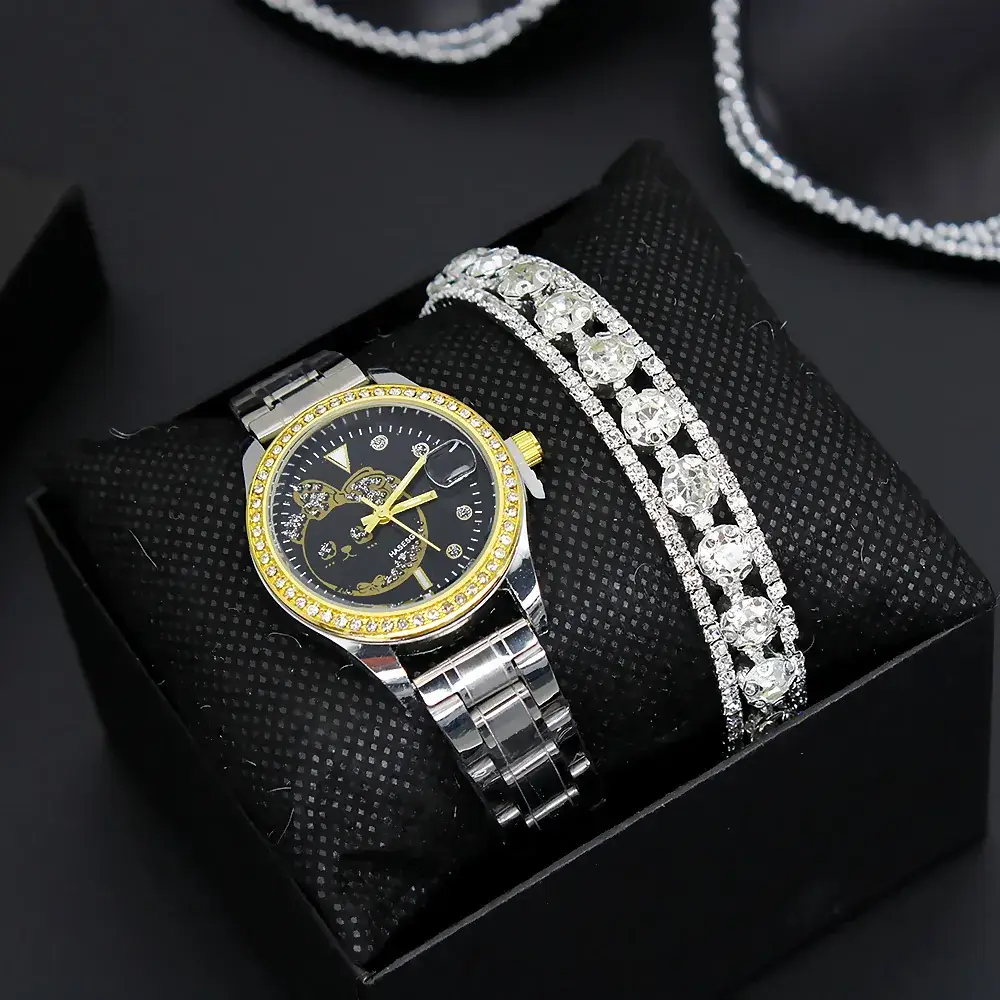 Women's Korean Style Quartz Watch & Bracelet Set - Image 7