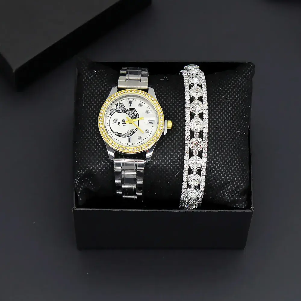 Women's Korean Style Quartz Watch & Bracelet Set - Image 8