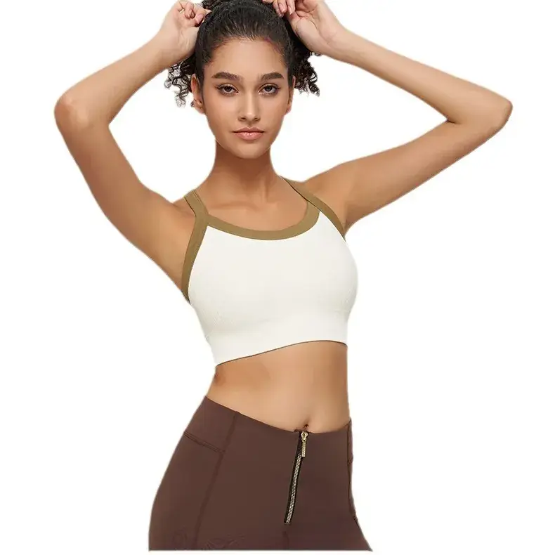 Seamless One-Piece Chest Pad Yoga Bra Shockproof Push-Up - Image 10