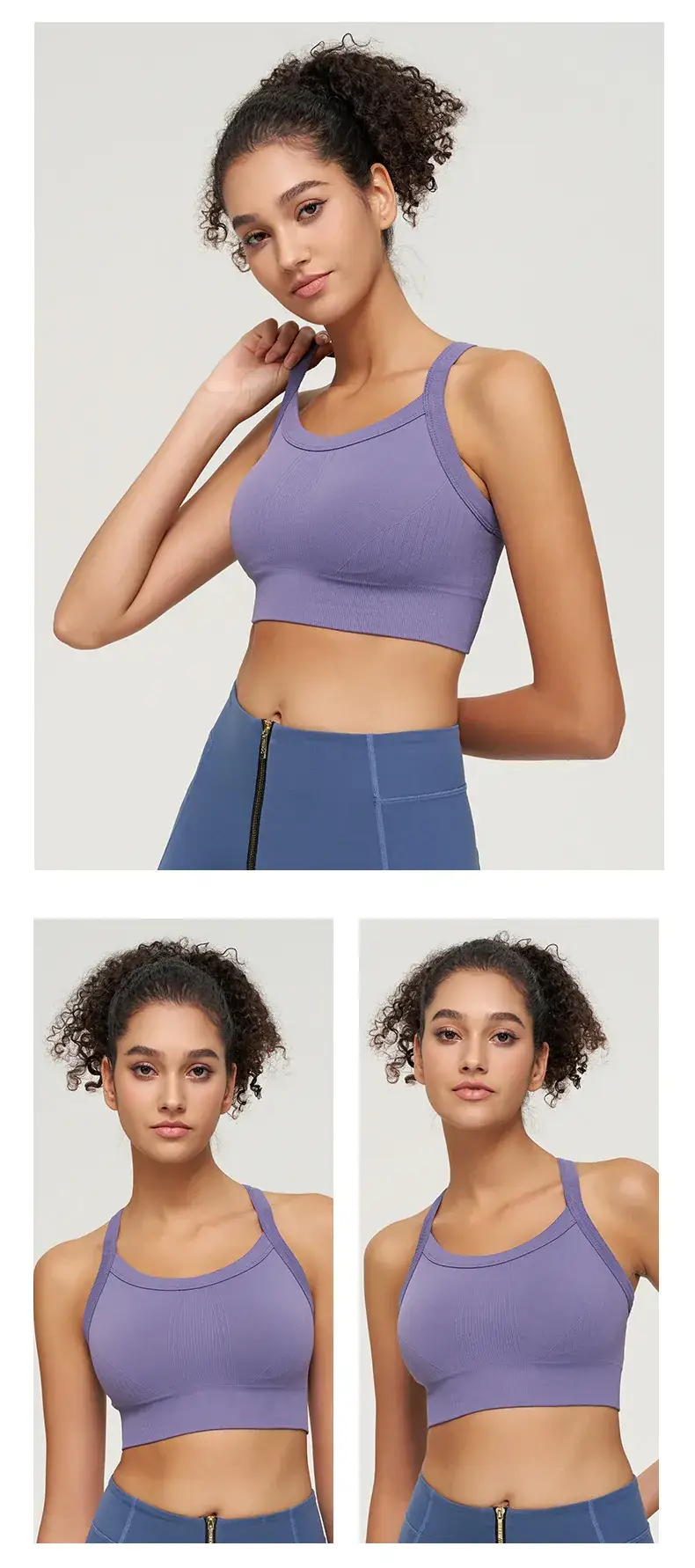 Seamless One-Piece Chest Pad Yoga Bra Shockproof Push-Up — feature 13