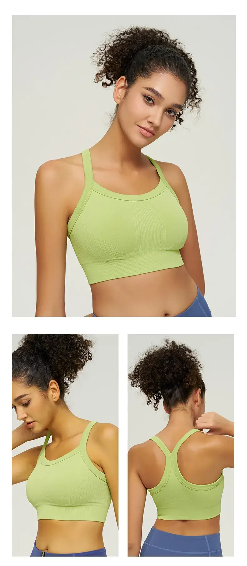Seamless One-Piece Chest Pad Yoga Bra Shockproof Push-Up — feature 14