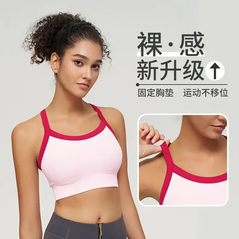 Seamless One-Piece Chest Pad Yoga Bra Shockproof Push-Up - Image 3