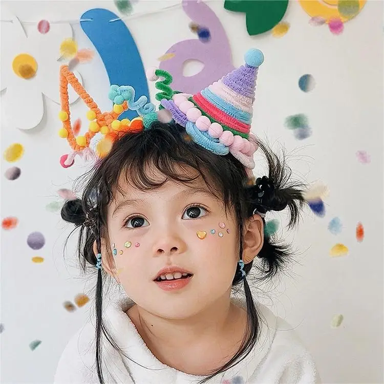 Kids Party Headband with Colorful Party Hat for 1-Year-Olds - Image 22